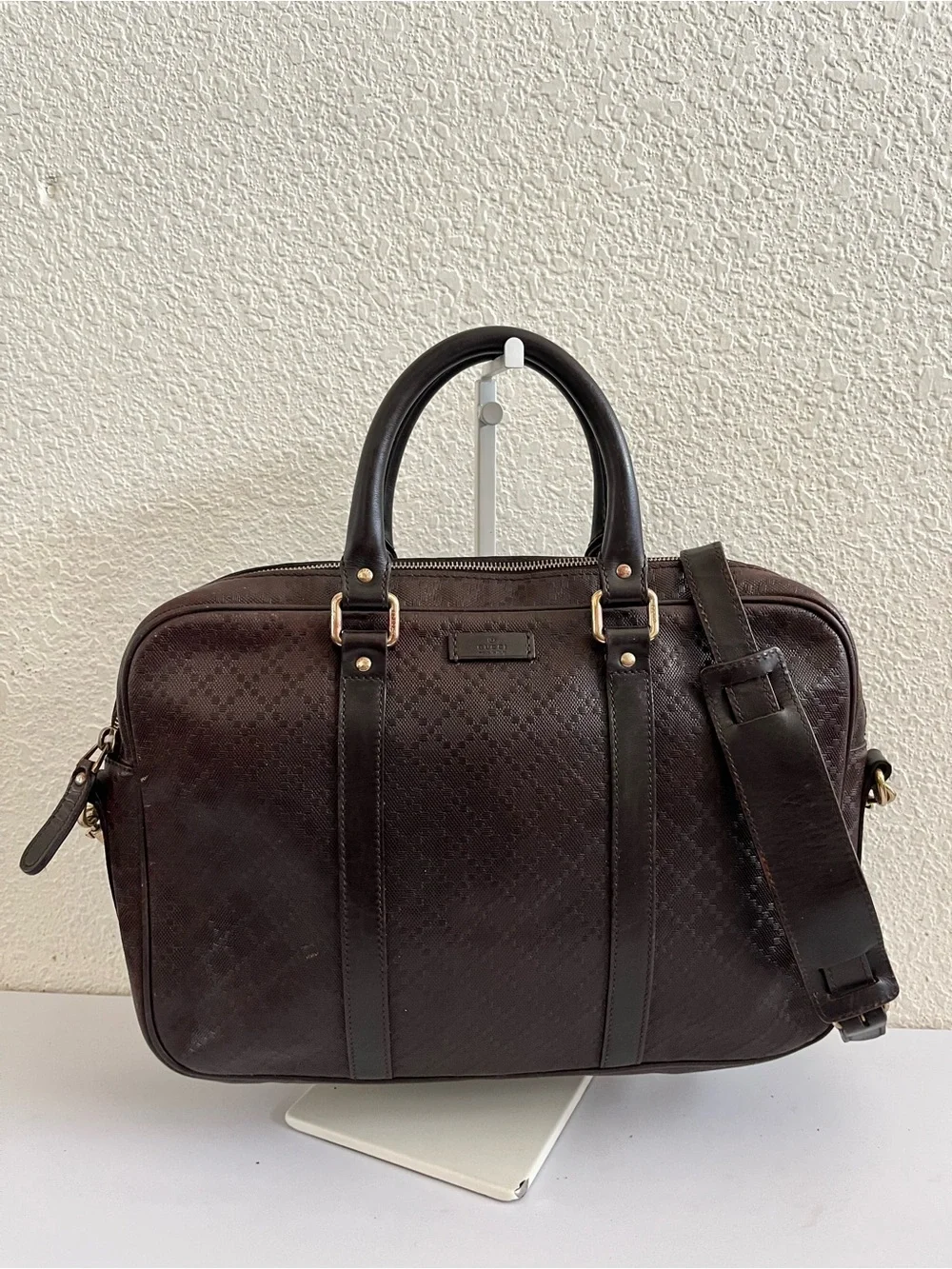 Gucci leather briefcase